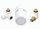 Danfoss Zestaw ( dwa zawory + oranicznik tem.) montowany zlewej strony kolor biały RAL 9016