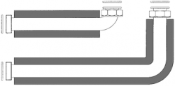 Łącznik stalowy TB 70/3 dla podłączenia zwrotnicy CP70 z rozdzielaczem C70-3F 