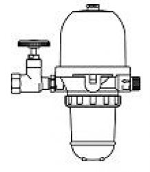 "Toc-Duo-B" filtroodpowietrznik oleju opałowego 3/8"GW x 3/8"GZ, Siku 50-75 my 