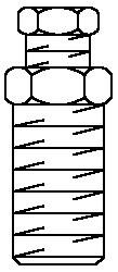 Śrubunek dławikowy dla wskaźnika poziomu oleju do wprowadzenie do zbiornika rury 6mm, 3/8" x 6mm 