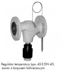 Regulator temperatury Typ 43-2    DN 40 bezpośredniego działania, wykonanie  do spawania , PN25,Tmax=150stC