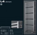 LUXRAD Grzejnik łazienkowy L-4chrom kwadrat 1260x500