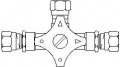 ECO Zawor przełączający ze złaczkami z pierścieniem twardym, 6 x 6 x 6 mm