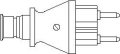 Oventrop Połączenie wtykowe do kabla przedłużającego  TW 902 (wtyczka)