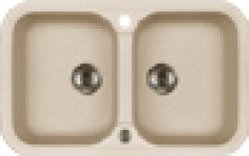 Deante Zlew 2 komorowy Teta - granit