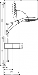 Zestaw prysznicowy Raindance E-150 AIR 3jet / Raindance Unica 90 DN 15 z dyskiem E-150 5jet 