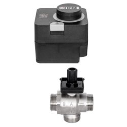 Herz zawór 3-drogowy z siłownikiem 230 V DN 25 z wyłączeniem pomocniczym