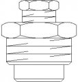 ECO Śrubunek dławikowy, pojedynczy  dla następujących średnic rur: 1" x 18 mm i 3/8